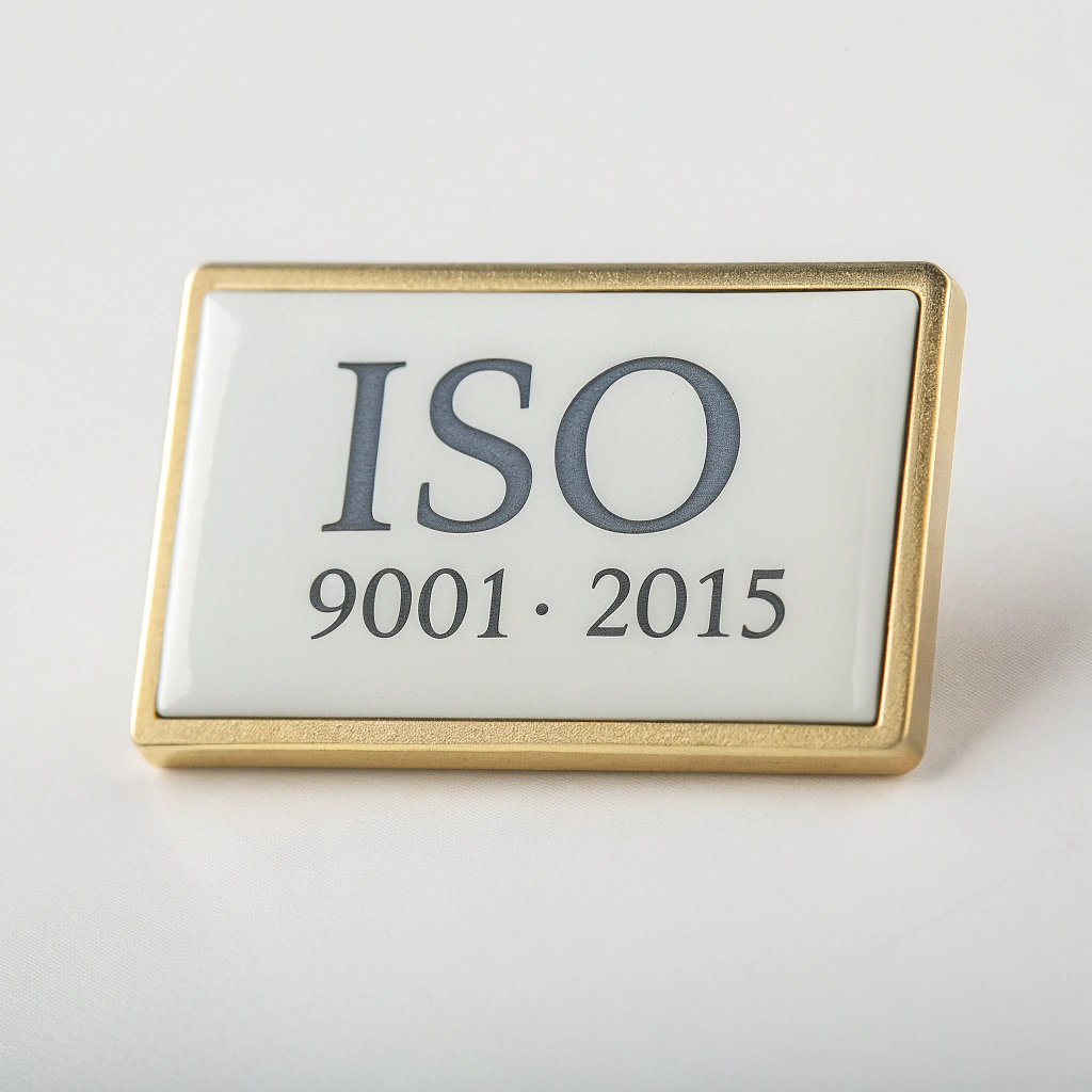 ISO 9001 quality management certification badge